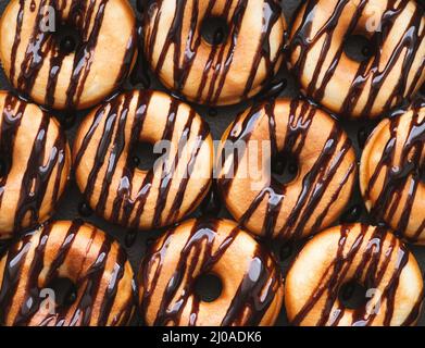 donuts with chocolate Stock Photo