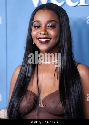 Los Angeles, United States. 17th Mar, 2022. LOS ANGELES, CALIFORNIA, U - MARCH 17: Mallori Johnson arrives at the Global Premiere Of Apple TV 's 'WeCrashed' held at the Academy Museum of Motion Pictures on March 17, 2022 in Los Angeles, California, United States. (Photo by Xavier Collin/Image Press Agency) Credit: Image Press Agency/Alamy Live News Stock Photo