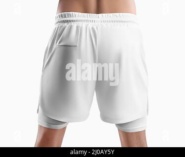 Blank White Women Sport Shorts Mockup Side View Stock Photo - Download  Image Now - Short - Length, Sport, Pants - iStock