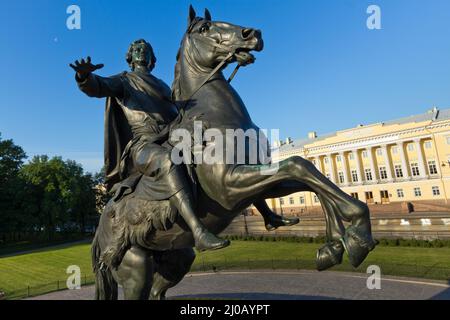 Monument The Bronze Horseman in St. Petersburg Stock Photo