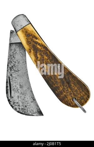 Vintage pruning knife Stock Photo