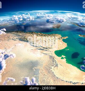 Fragments of the planet Earth. Tunisia Stock Photo