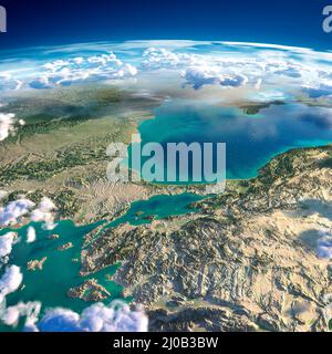 Fragments of the planet Earth. Turkey. Sea of Marmara Stock Photo