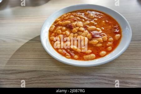 Traditional Turkish food haricot bean , kuru fasulye Stock Photo