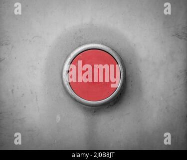 Retro Red Blank Industrial Button Stock Photo