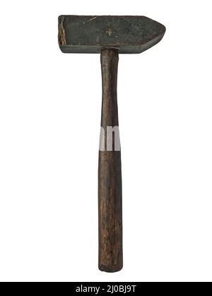 Vintage wooden hammer Stock Photo