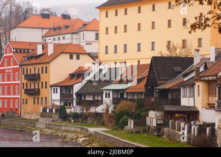 Historical houses in Cesky Krumlov. Czech Republic Stock Photo