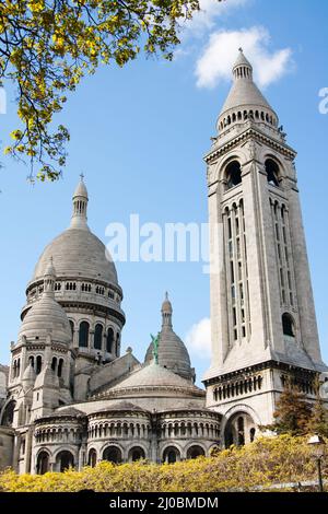 Sacre Ceure cathedral in Paris montmartre Stock Photo