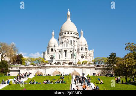 Sacre Ceure cathedral in Paris montmartre Stock Photo