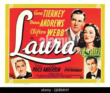 GENE TIERNEY in LAURA (1944), directed by OTTO PREMINGER. Credit: Twentieth Century-Fox / Album Stock Photo