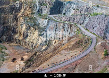 View over the Falun copper mine heritage site in Falun, Dalarna Sweden Stock Photo