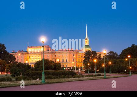 Mikhailovsky Castle, aka St Michael's castle, or Engineers castle, St Petersburg, Russia. One of the main attractions of the cit Stock Photo