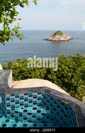 Resort pool in Koh Tao. Chumphon archipelago. Thailand Stock Photo