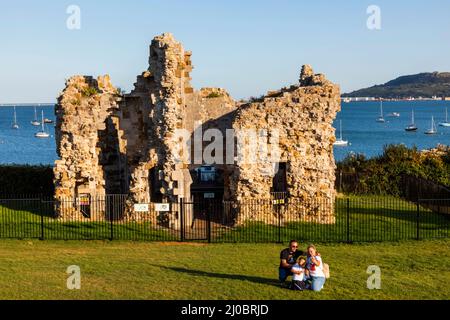 England, Dorset, Weymouth, Sandsfoot Castle Stock Photo