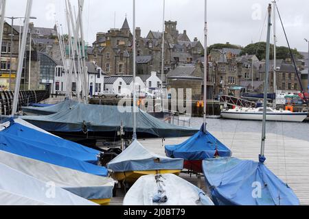 Lerwick city centre and harbour, Shetland, Scotland Stock Photo