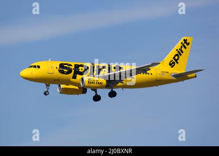 Spirit Airlines Airbus A319 Aircraft Stock Photo