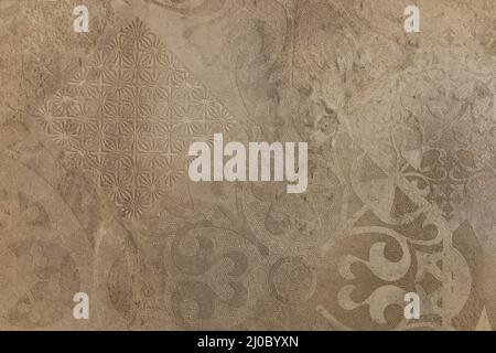 Damask grunge messy wall surface. Decorative stucco texture Stock Photo