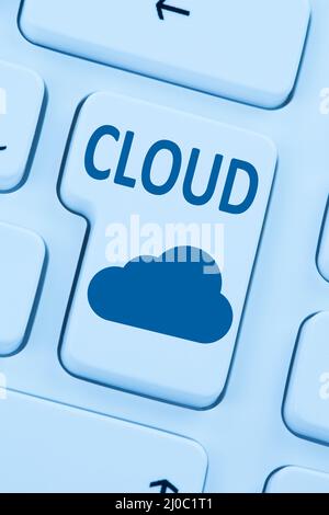 Cloud computing cloud online store storage internet computer Stock Photo