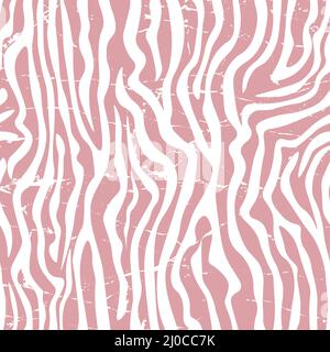 Abstract seamless vector pattern of zebra skin.Abstract print from the skin of wild animals. For print, web, home decor, fashion, surface, graphic Stock Vector