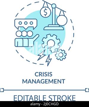 Crisis management service icon, outline style Stock Vector Image & Art ...