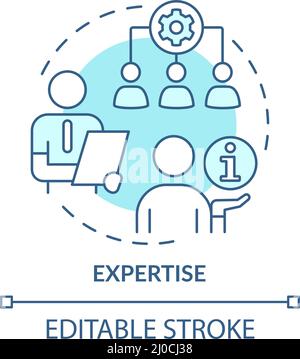 Expertise turquoise concept icon Stock Vector