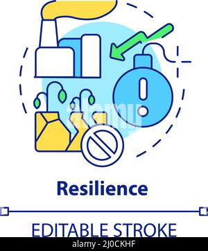 Resilience concept icon Stock Vector