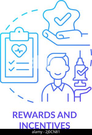 Rewards and incentives blue gradient concept icon Stock Vector