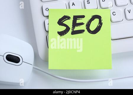 SEO Search Engine Optimization search engine optimization computer internet business concept mouse Stock Photo