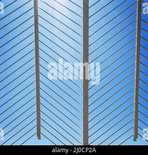 Patterned white metal structure Stock Photo