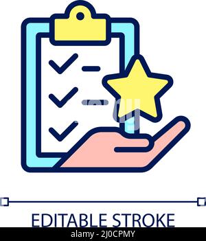 Task bonus pixel perfect RGB color icon Stock Vector