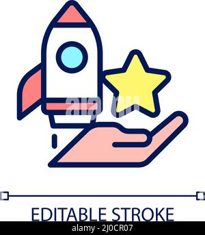Launch bonus pixel perfect RGB color icon Stock Vector