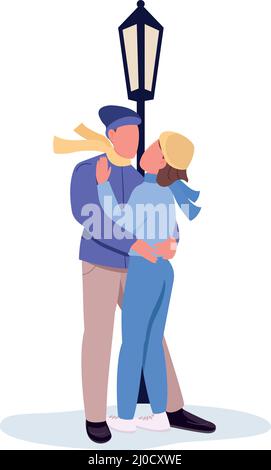 Hugging flat color vector faceless characters set Stock Vector Image ...