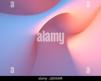 Abstract colorful digital background with soft shapes, 3d rendering illustration Stock Photo