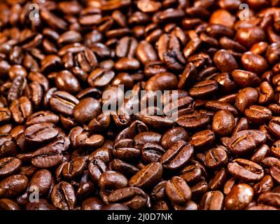 Close up, fresh roasted coffee beans, morning expresso Stock Photo
