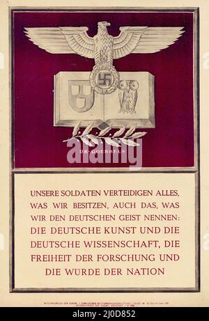 German Nazi propaganda - Weekly slogan of the NSDAP - Wochenspruch der NSDAP 26 October 1941 Stock Photo