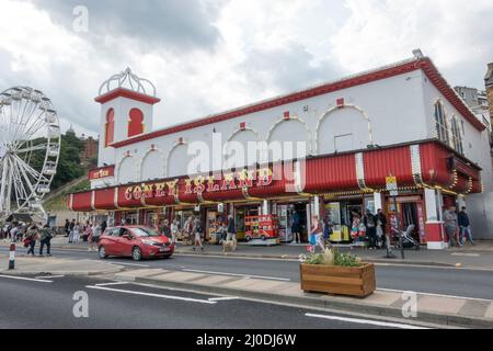 The Coney Island amusement arcade on the seafront on Scarborough, a seaside resort on the North Sea in North Yorkshire, UK Stock Photo
