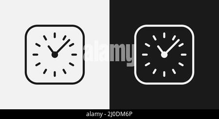 Clock vector basic line icon Stock Vector