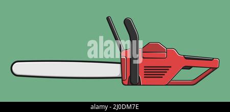 Chainsaw illustration on isolated background Stock Vector