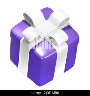 Realistic 3D Gift Box Cutout Stock Photo