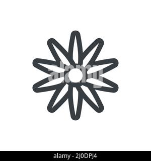 Flower line icon. Trendy outline flower symbol. Beautiful linear plant. Stock Vector