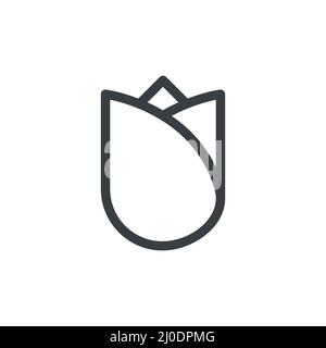 Flower line icon. Trendy outline flower symbol. Beautiful linear plant. Stock Vector