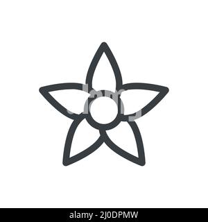 Flower line icon. Trendy outline flower symbol. Beautiful linear plant. Stock Vector