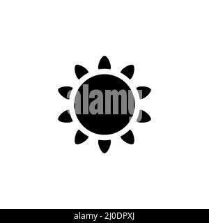 Sunflower icon. Trendy flower symbol. Beautiful black shape plant. Stock Vector
