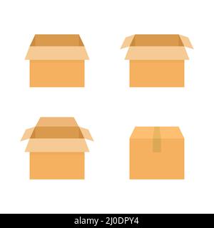 Isometric delivery box. Packaging box symbol. Stock Vector