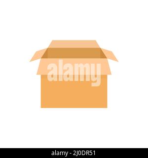 Isometric delivery box. Packaging box symbol. Stock Vector