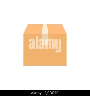 Isometric delivery box. Packaging box symbol. Stock Vector