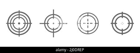 Vector crosshair set. Crosshair symbols for sniper rifle in video game ...