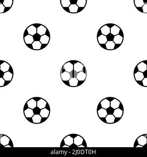 Seamless pattern with soccer balls. Football pattern white background. Stock Vector
