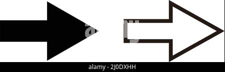 Arrow silhouette icon set. Editable vector. Stock Vector