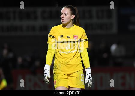 London, UK. 18th Mar, 2022. Goalkepper Lucy Thomas (23 Coventry United) during the Vitality Womens FA Cup Quarter Final football match between Arsenal and Coventry United at the Meadow Park Stadium. Borehamwood, England. Kevin Hodgson /SPP Credit: SPP Sport Press Photo. /Alamy Live News Stock Photo